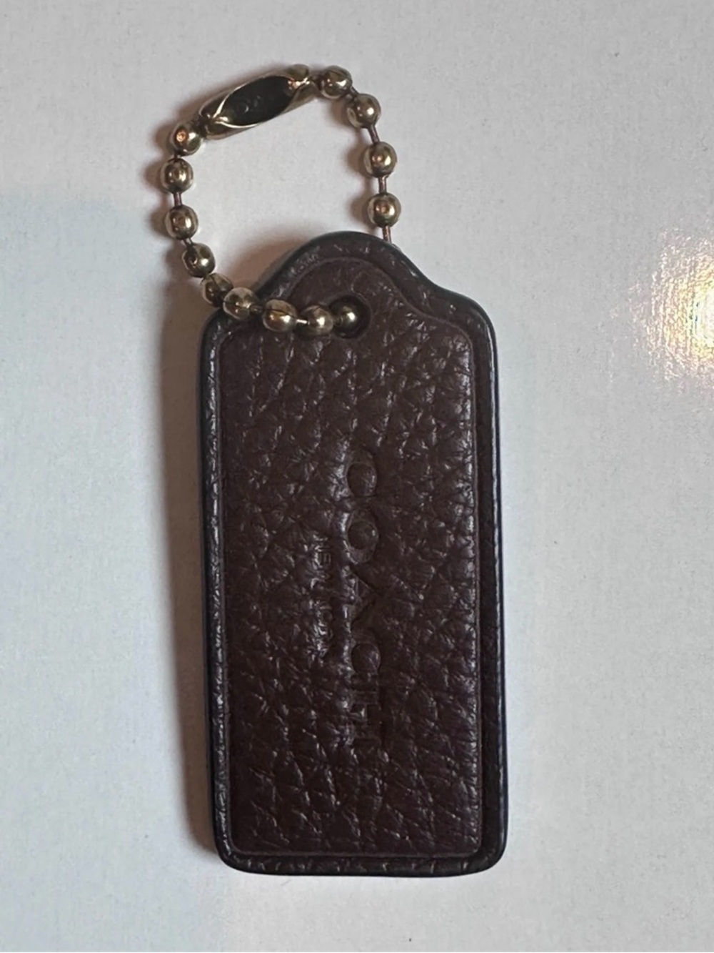 COACH Vintage Style Dark Brown Pebble Leather Purse Handbag Hang Tag
Charm